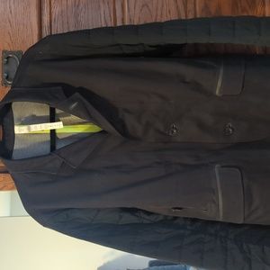 Lululemon Mens Black Blazer Jacket Quilted Arms Size Large